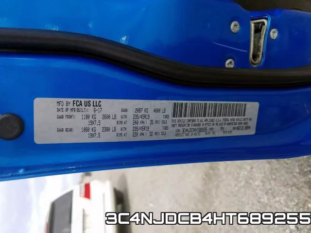 3C4NJDCB4HT689255 фото 2