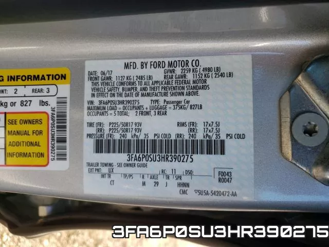 3FA6P0SU3HR390275 фото 2