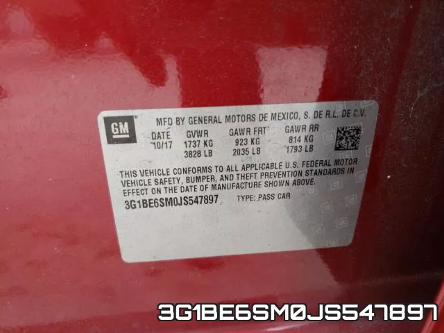 3G1BE6SM0JS547897 фото 2