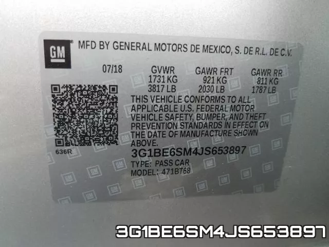 3G1BE6SM4JS653897 фото 2