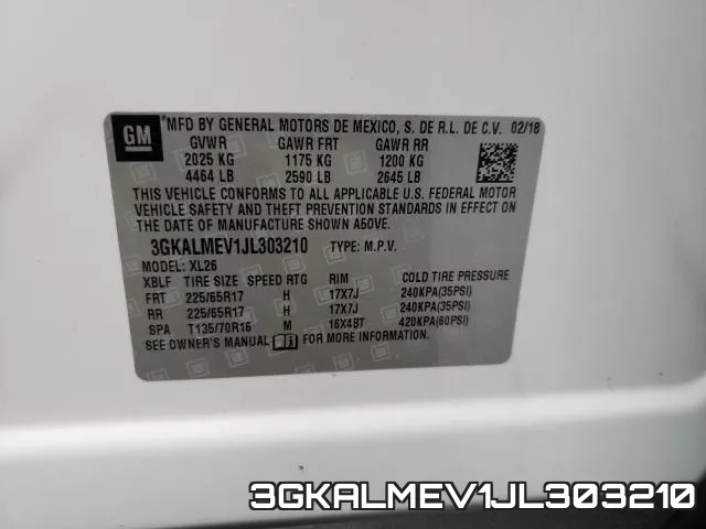 3GKALMEV1JL303210 фото 2