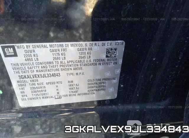 3GKALVEX9JL334843 фото 10