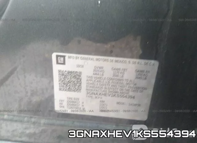 3GNAXHEV1KS554394 фото 10