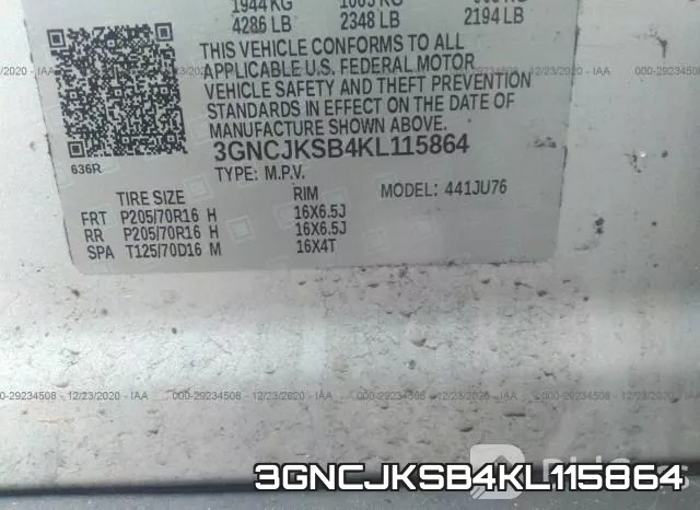 3GNCJKSB4KL115864 фото 9