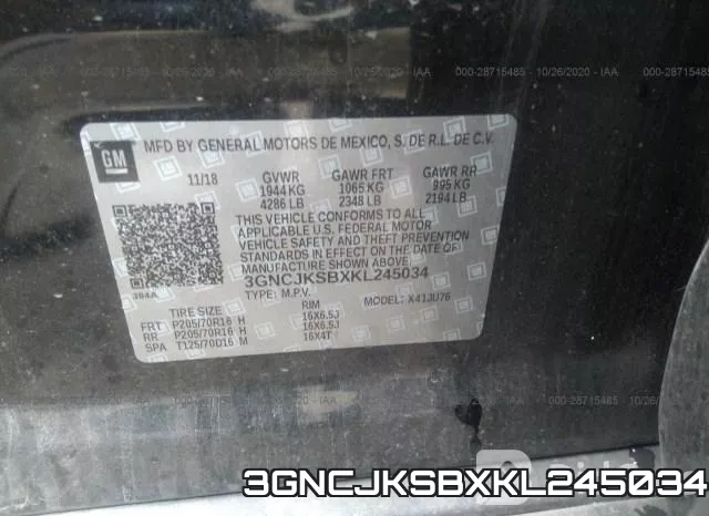 3GNCJKSBXKL245034 фото 10
