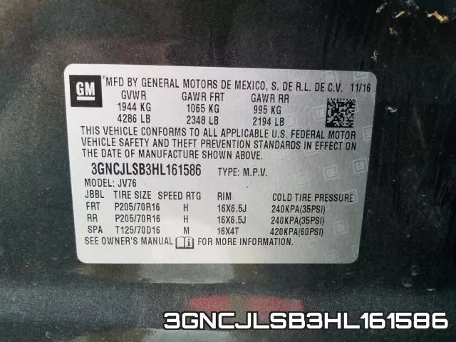 3GNCJLSB3HL161586 фото 2