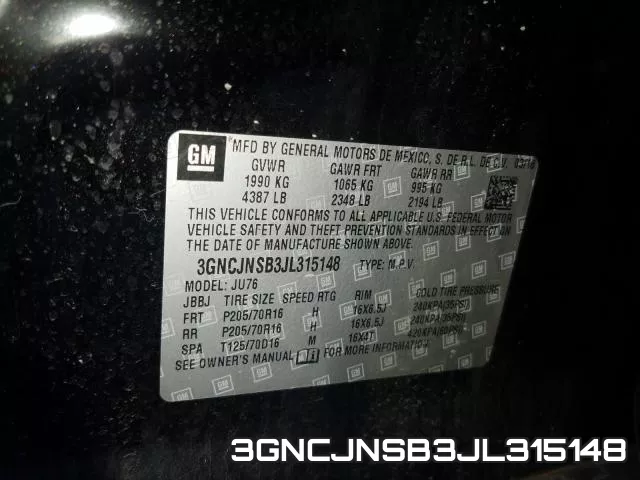 3GNCJNSB3JL315148 фото 2