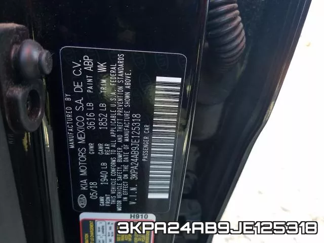 3KPA24AB9JE125318 фото 2