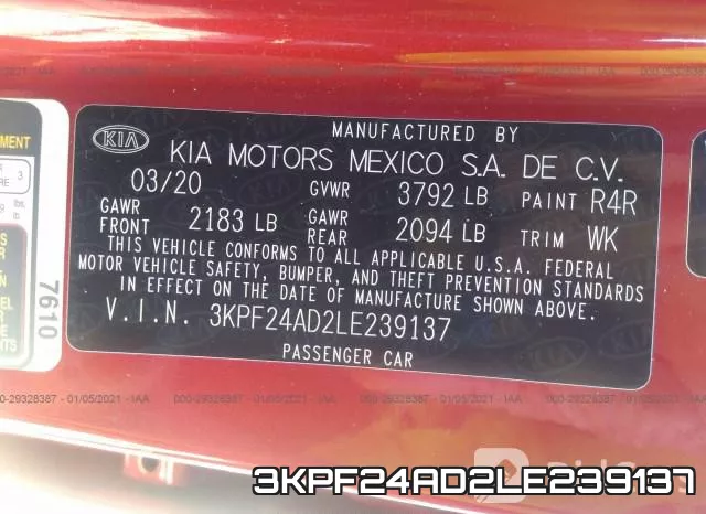 3KPF24AD2LE239137 фото 9