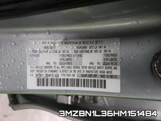 3MZBN1L36HM151484 фото 2