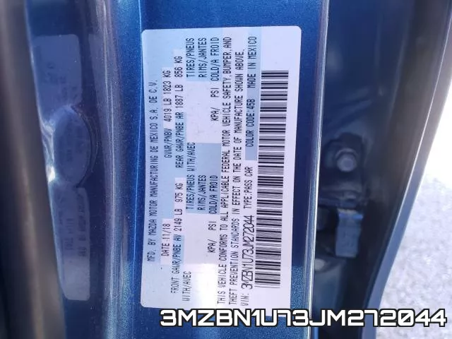 3MZBN1U73JM272044 фото 2