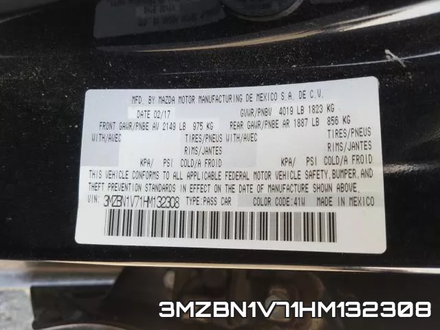 3MZBN1V71HM132308 фото 2