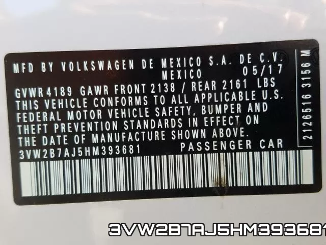 3VW2B7AJ5HM393681 фото 2