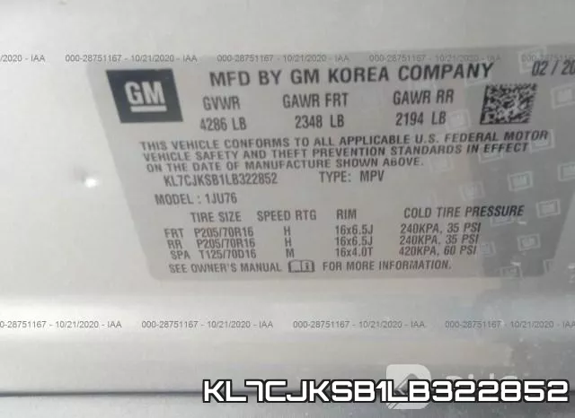 KL7CJKSB1LB322852 фото 10