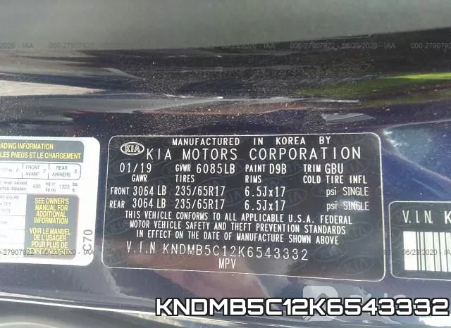 KNDMB5C12K6543332 фото 9