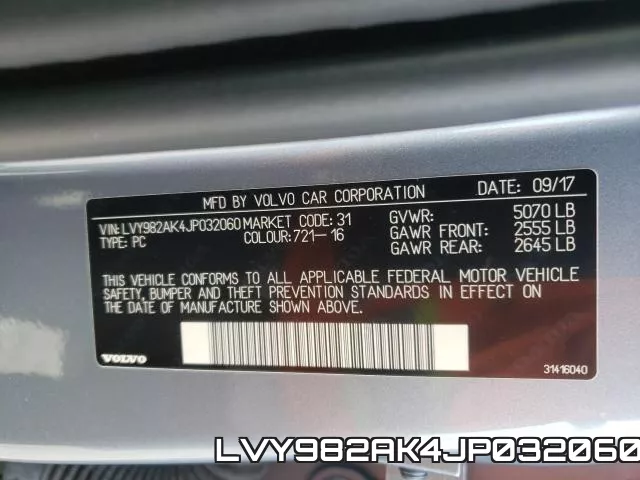 LVY982AK4JP032060 фото 2