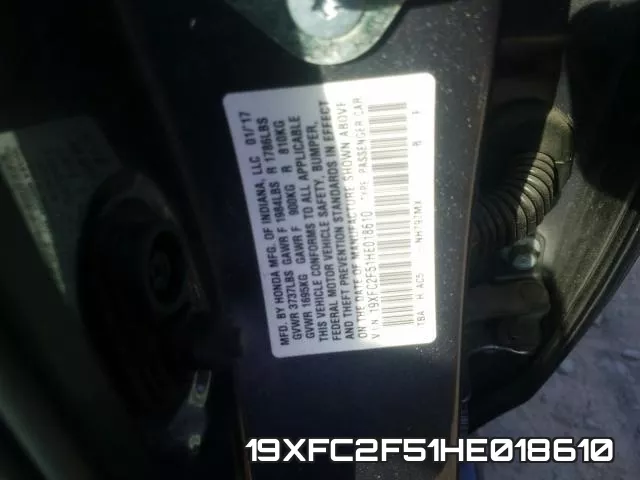 19XFC2F51HE018610 фото 2