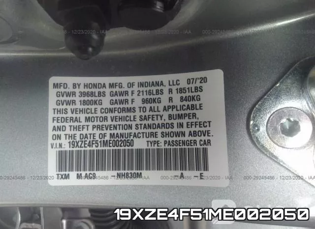 19XZE4F51ME002050 фото 10