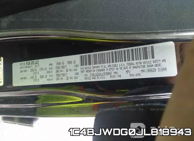 1C4BJWDG0JL818943 фото 6