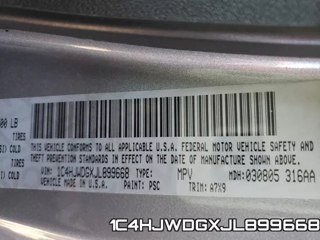 1C4HJWDGXJL899668 фото 2
