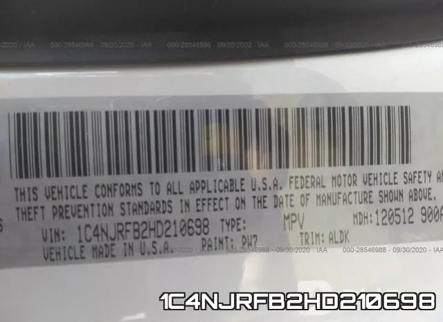 1C4NJRFB2HD210698 фото 10