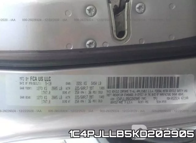 1C4PJLLB5KD202905 фото 10