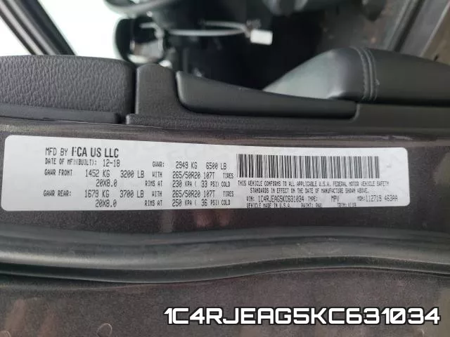 1C4RJEAG5KC631034 фото 2