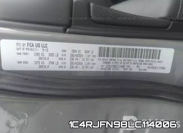 1C4RJFN98LC114006 фото 8