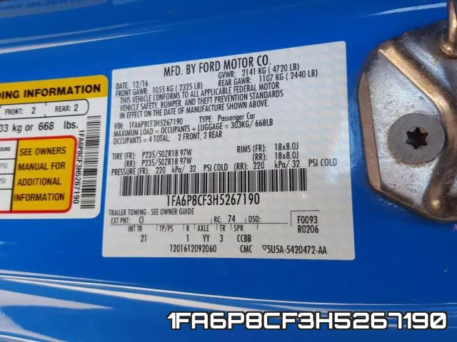 1FA6P8CF3H5267190 фото 2