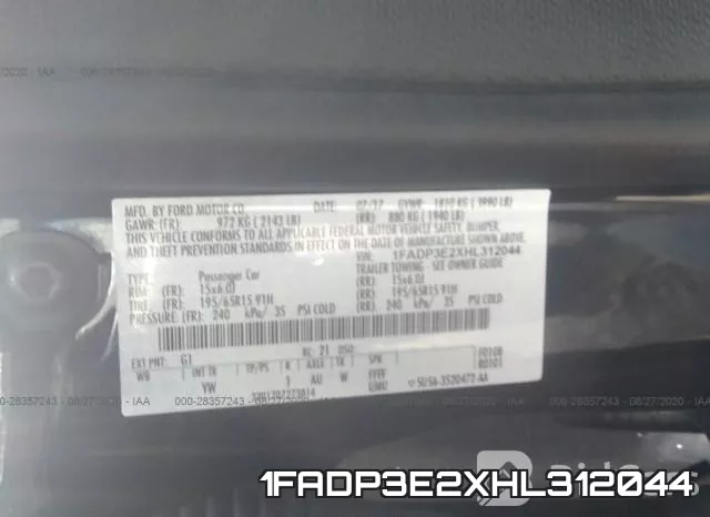 1FADP3E2XHL312044 фото 10