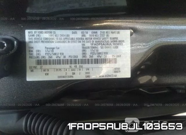 1FADP5AU8JL103653 фото 9
