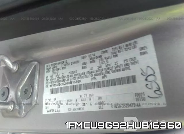 1FMCU9G92HUB16360 фото 10