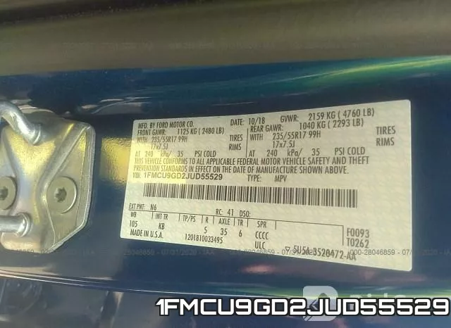 1FMCU9GD2JUD55529 фото 9