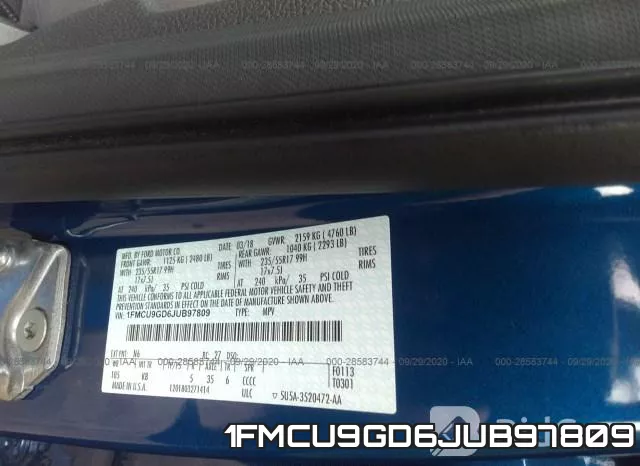 1FMCU9GD6JUB97809 фото 10