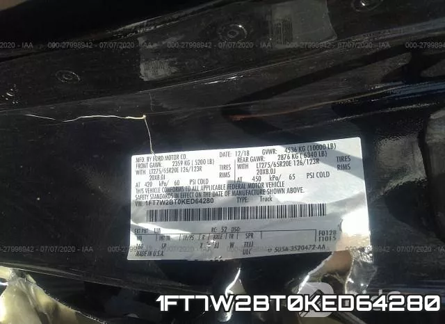 1FT7W2BT0KED64280 фото 9
