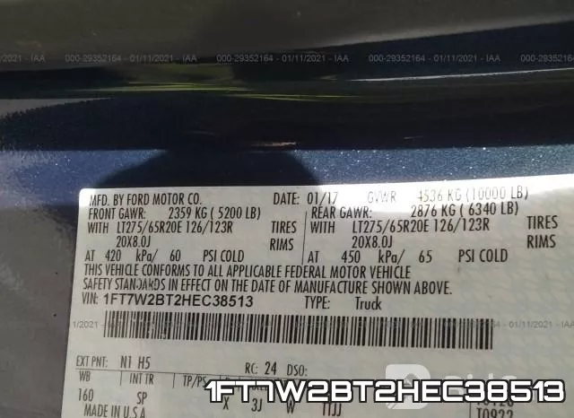 1FT7W2BT2HEC38513 фото 10