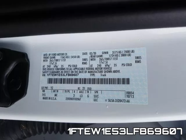 1FTEW1E53LFB69607 фото 2