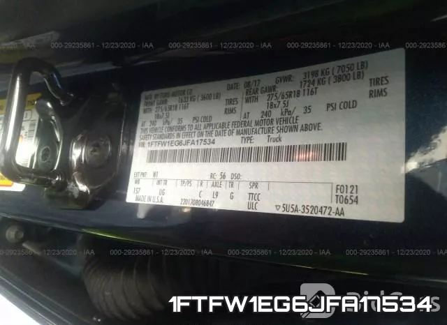 1FTFW1EG6JFA17534 фото 10