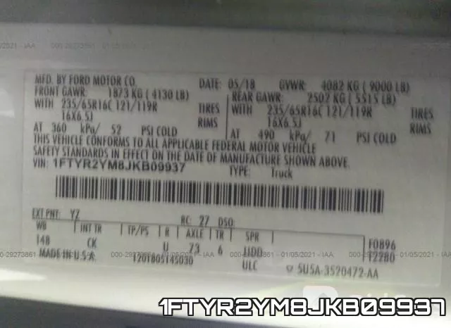 1FTYR2YM8JKB09937 фото 8