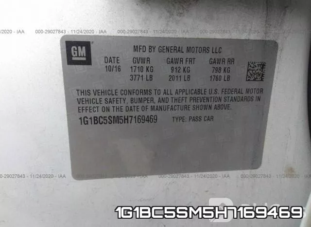 1G1BC5SM5H7169469 фото 10