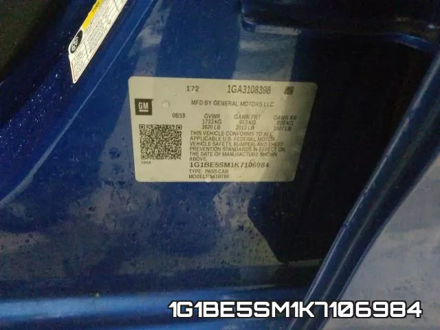 1G1BE5SM1K7106984 фото 2