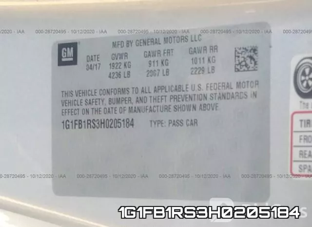 1G1FB1RS3H0205184 фото 10