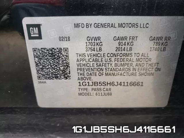 1G1JB5SH6J4116661 фото 2