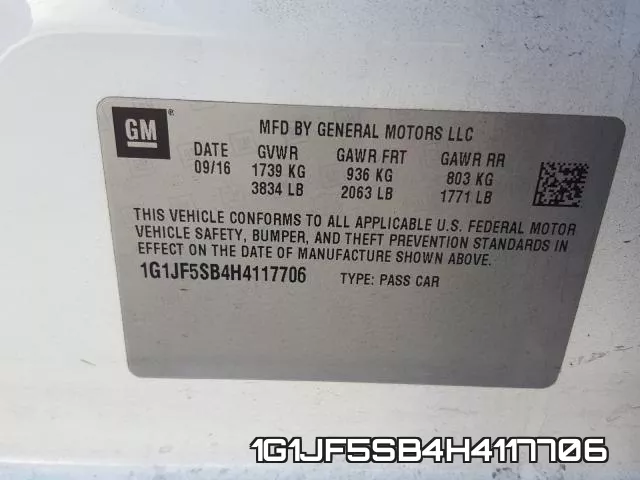 1G1JF5SB4H4117706 фото 2
