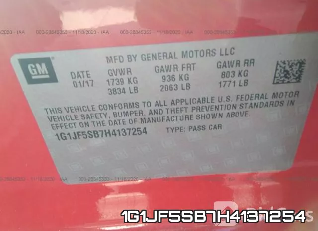 1G1JF5SB7H4137254 фото 9