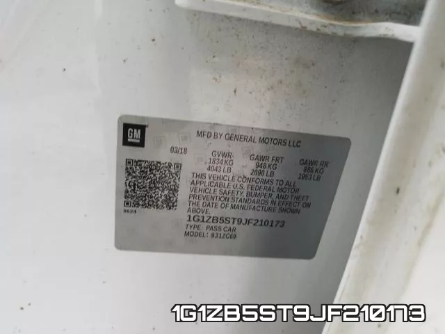 1G1ZB5ST9JF210173 фото 2