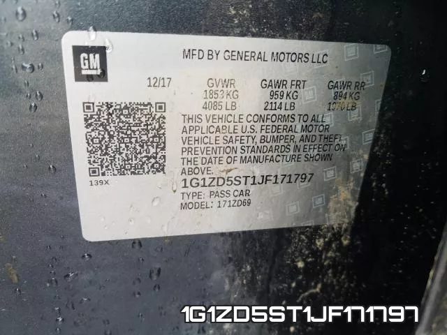 1G1ZD5ST1JF171797 фото 2