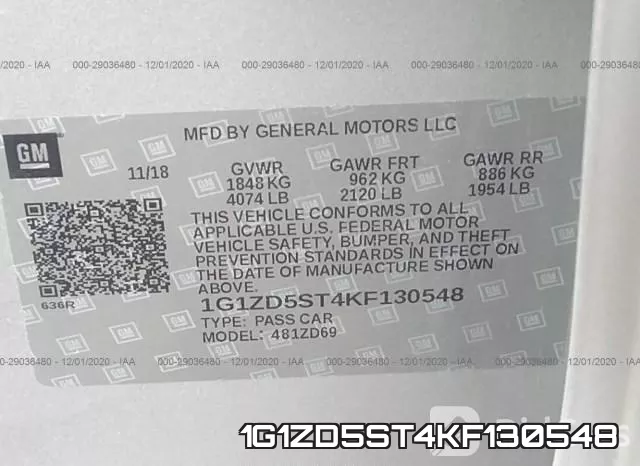 1G1ZD5ST4KF130548 фото 10