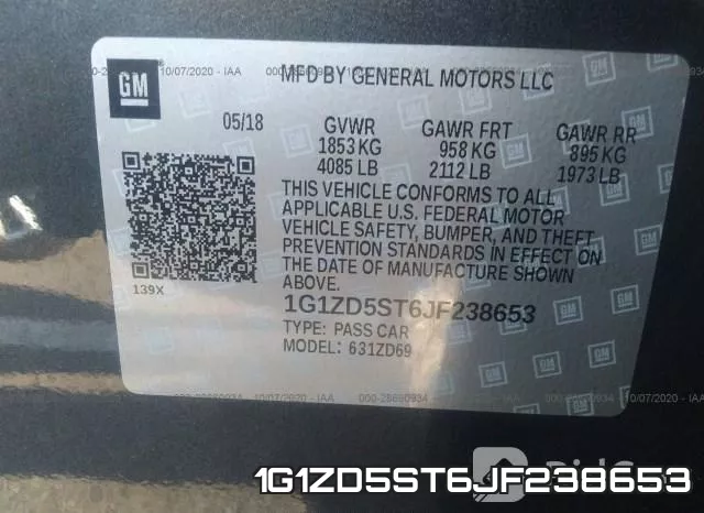 1G1ZD5ST6JF238653 фото 8