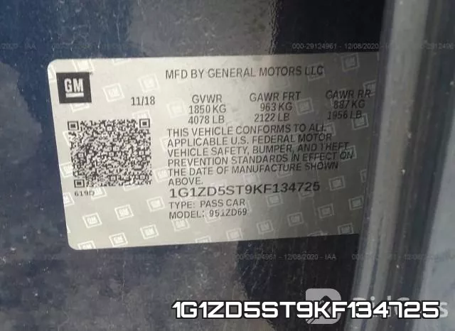 1G1ZD5ST9KF134725 фото 10